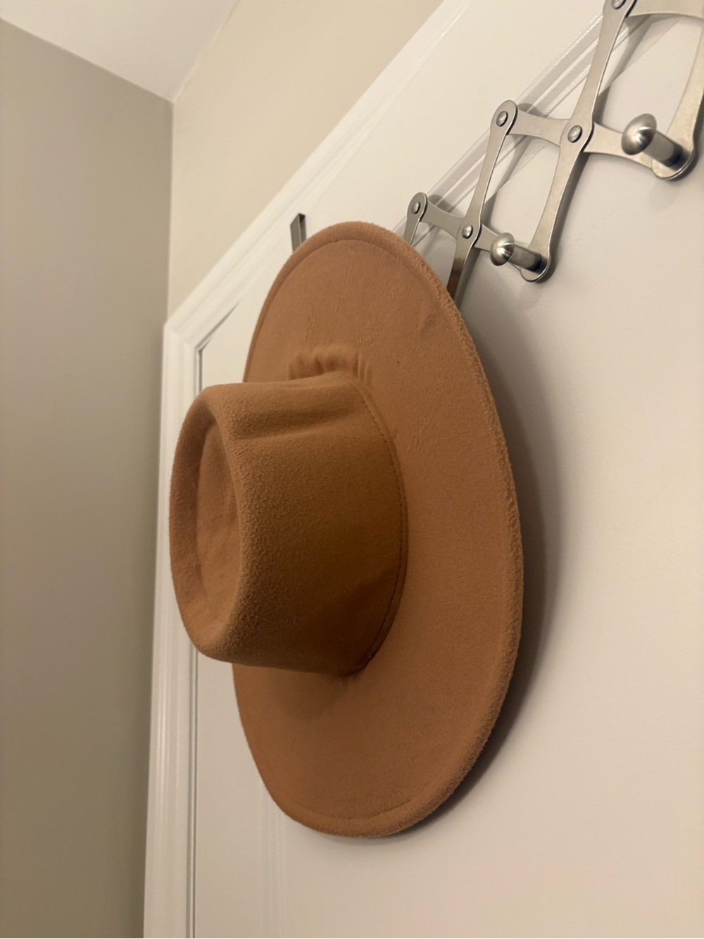 bp Women's Wide Brim Felt Fedora Hat - Tan